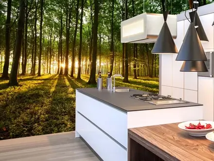 Fotobehang in de keuken - inspiratie