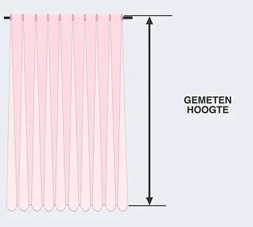 Tunnelgordijn met geleidingszoom - landelijke afwerking
