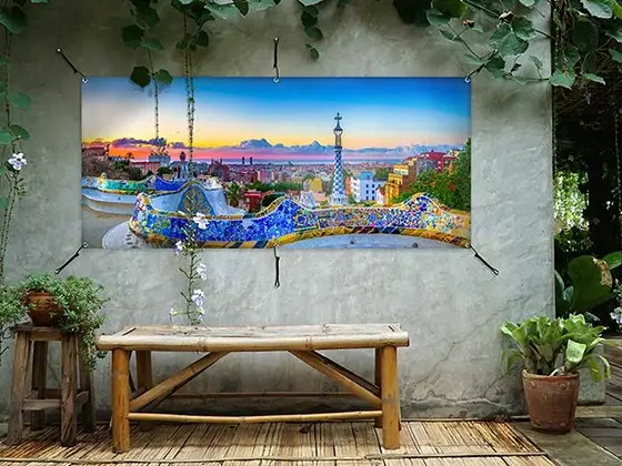 Tuinposter op maat - weerbestendig PVC met UV-print