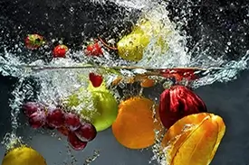 Keuken achterwand met opspattend water