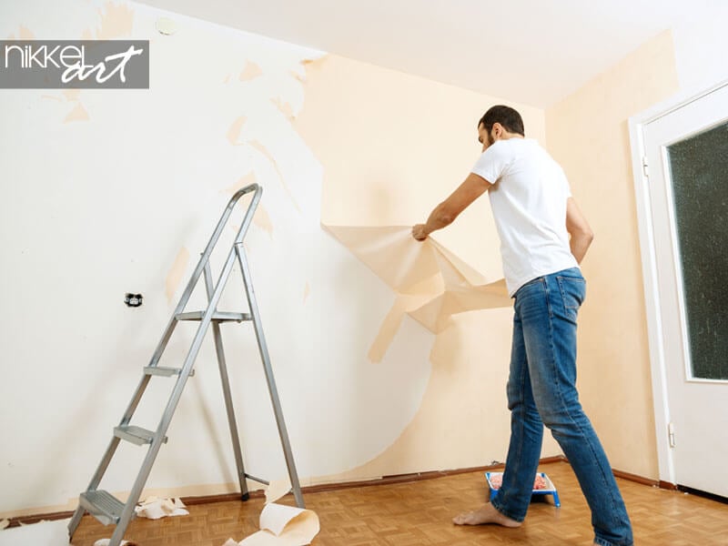 Fotobehang voorzichtig van de muur verwijderen