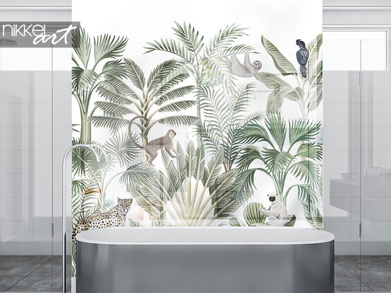 Plexiglas foto achterwand Tropisch vintage botanisch landschap