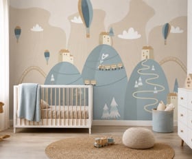 Fotobehang Babykamer
