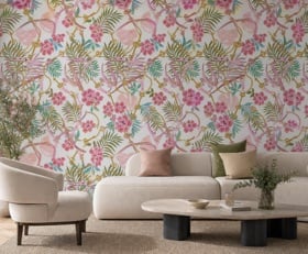 Fotobehang Bloemen en juwelen patronen