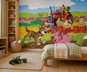 Fotobehang Boerderij