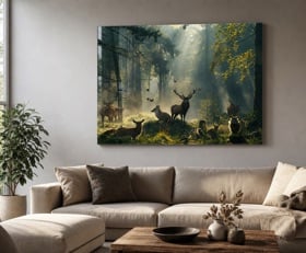 Plexiglas schilderij Bosdieren