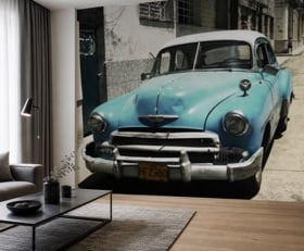 Fotobehang Cubaanse oldtimers
