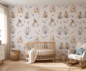 Fotobehang Dieren babykamer patronen