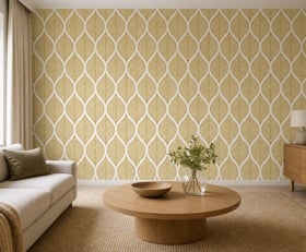 Fotobehang Geometrische bladerprint patronen