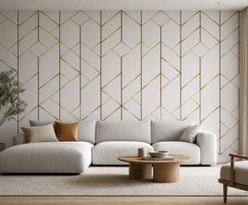 Fotobehang Goud geometrisch abstract patronen