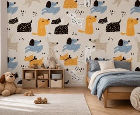 Fotobehang Honden patronen
