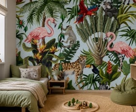 Fotobehang Jungle  kinderkamer patronen