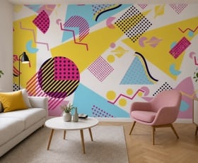 Fotobehang Memphis stijl patronen