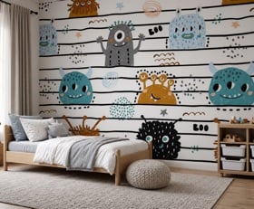 Fotobehang Monsters patronen