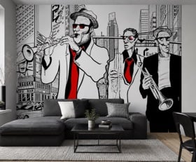 Fotobehang Muziekband