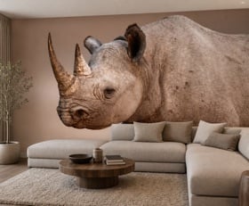 Fotobehang Neushoorn