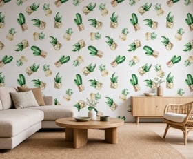 Fotobehang Planten in pot patronen