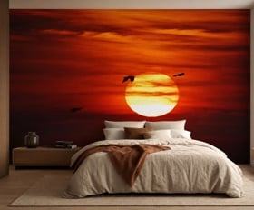 Fotobehang Rood