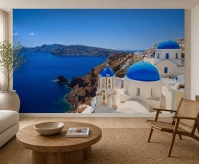 Fotobehang Santorini