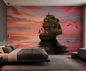 Fotobehang Schip