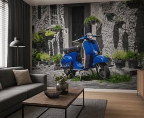 Fotobehang Scooter