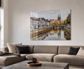 Plexiglas schilderij Stad aan het water