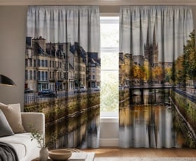Gordijnen Stad aan het water