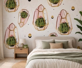 Fotobehang Terrariumplanten patronen