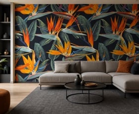 Fotobehang Tropische bloemen patronen