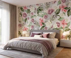 Fotobehang Vintage bloemen patronen