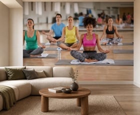 Fotobehang Yogaschool