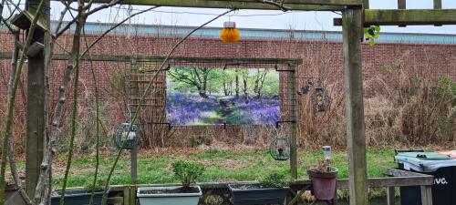 Tuinposter aan winderige plek - klantfoto Irene