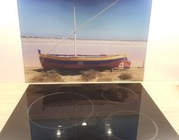 Spatwand keuken Vissersboot op het strand